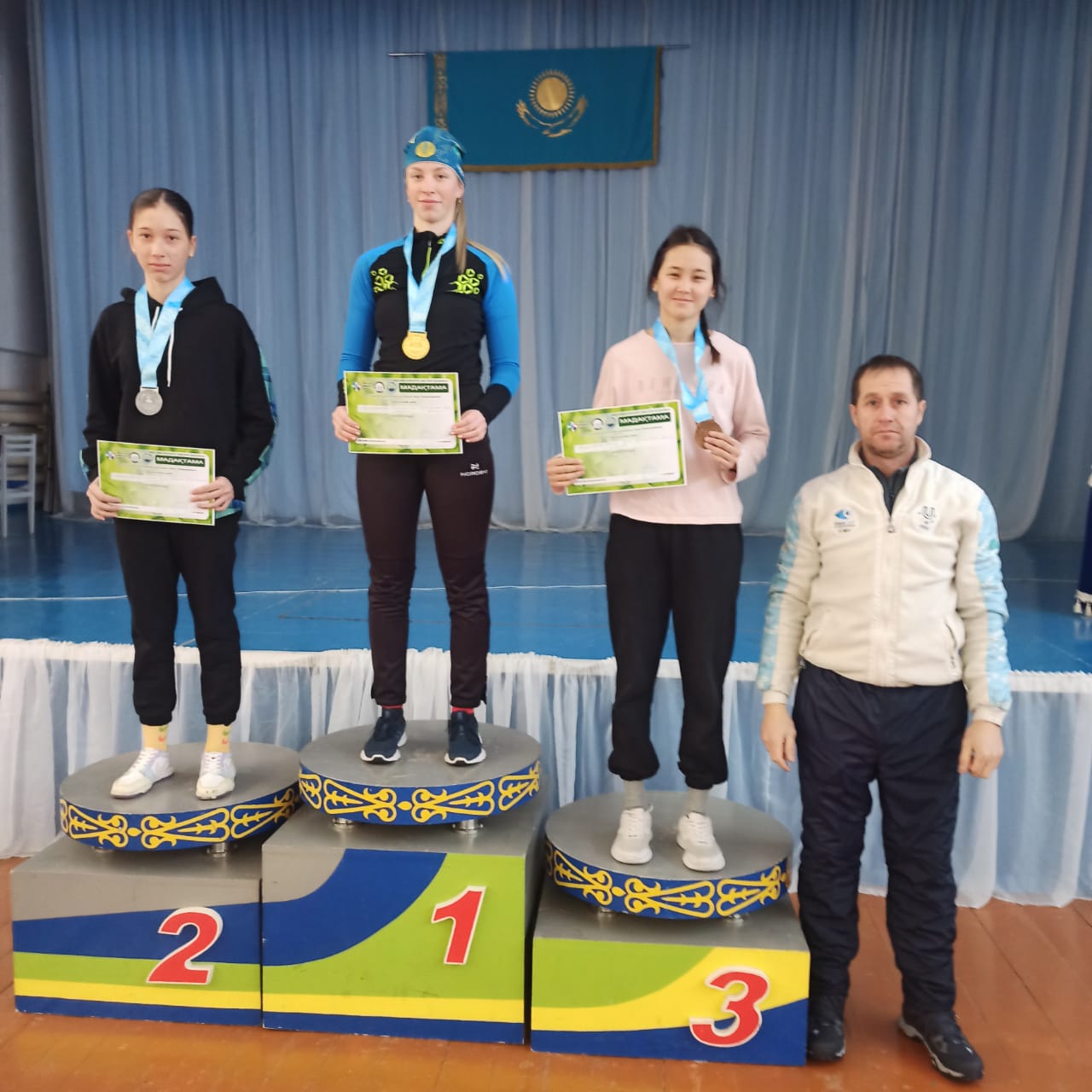 Торжественное награждение победителей-призёров  открытого Молодежного Чемпионата ВКО по биатлону